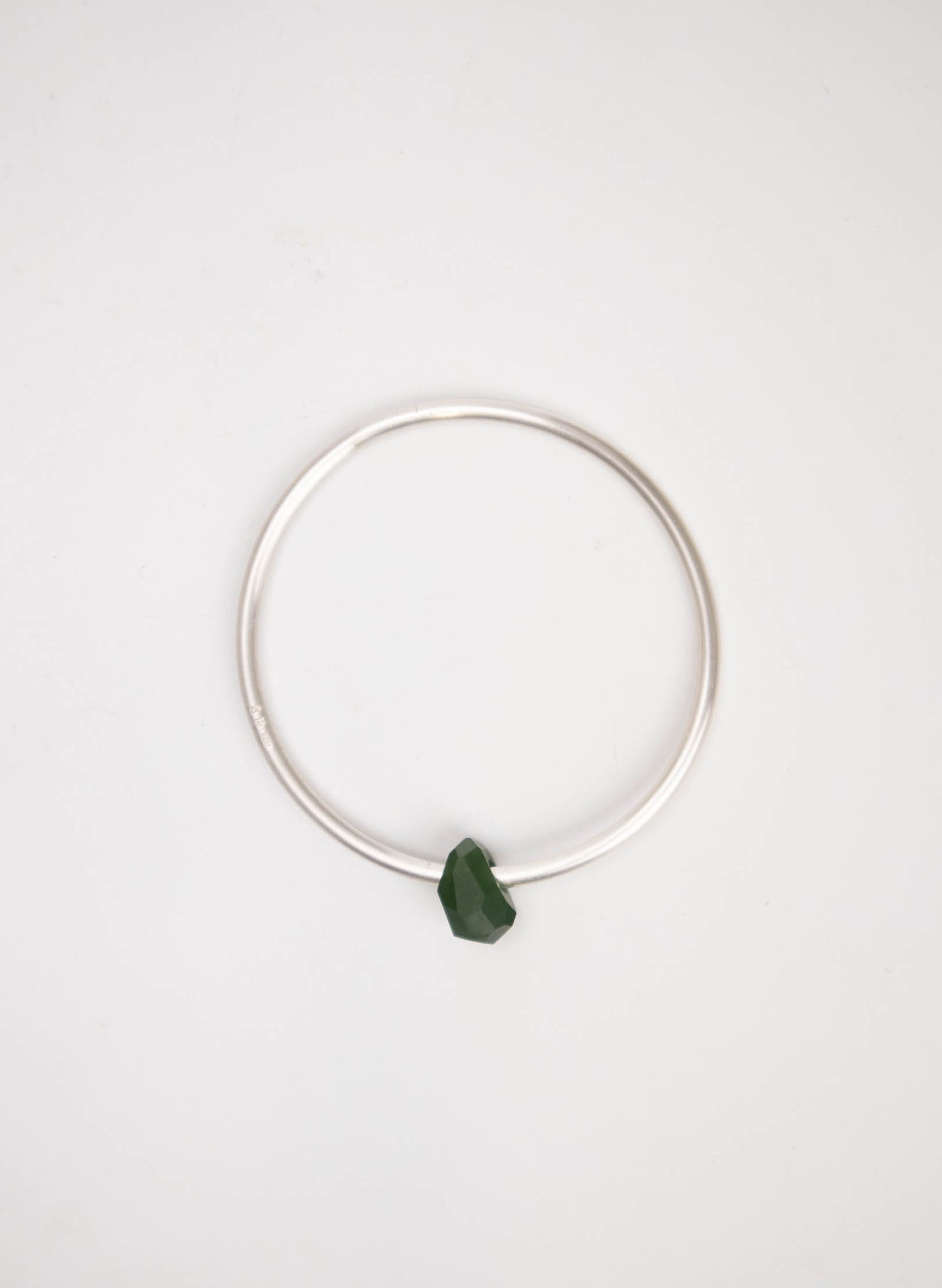 Faceted Pounamu Rock Bangle