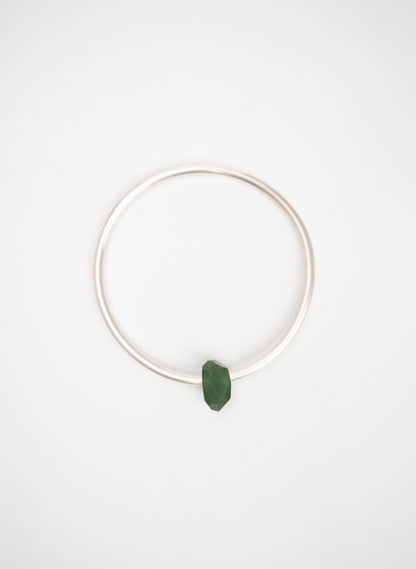 Faceted Pounamu Rock Bangle