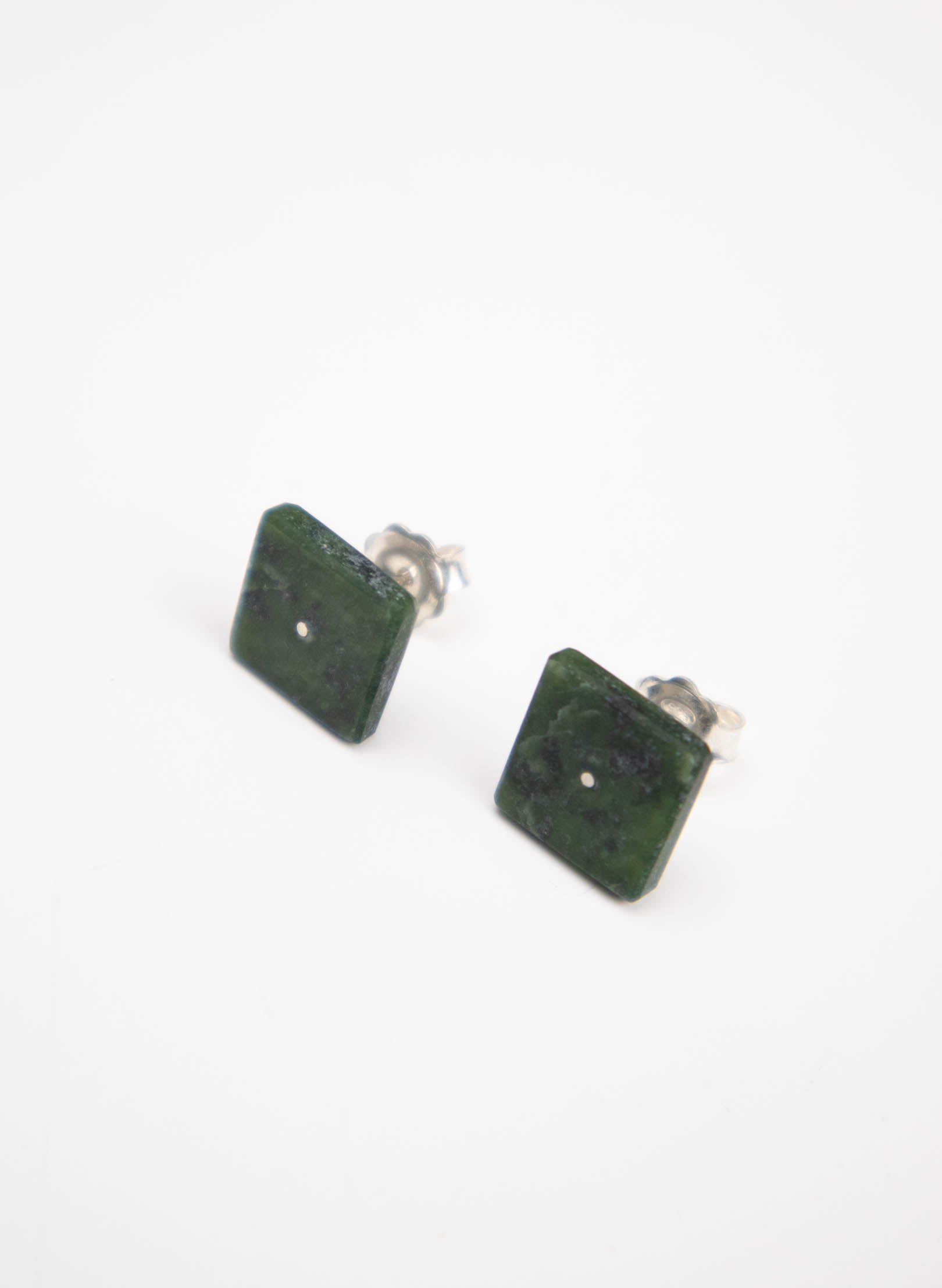 Square Dot Greenstone Studs