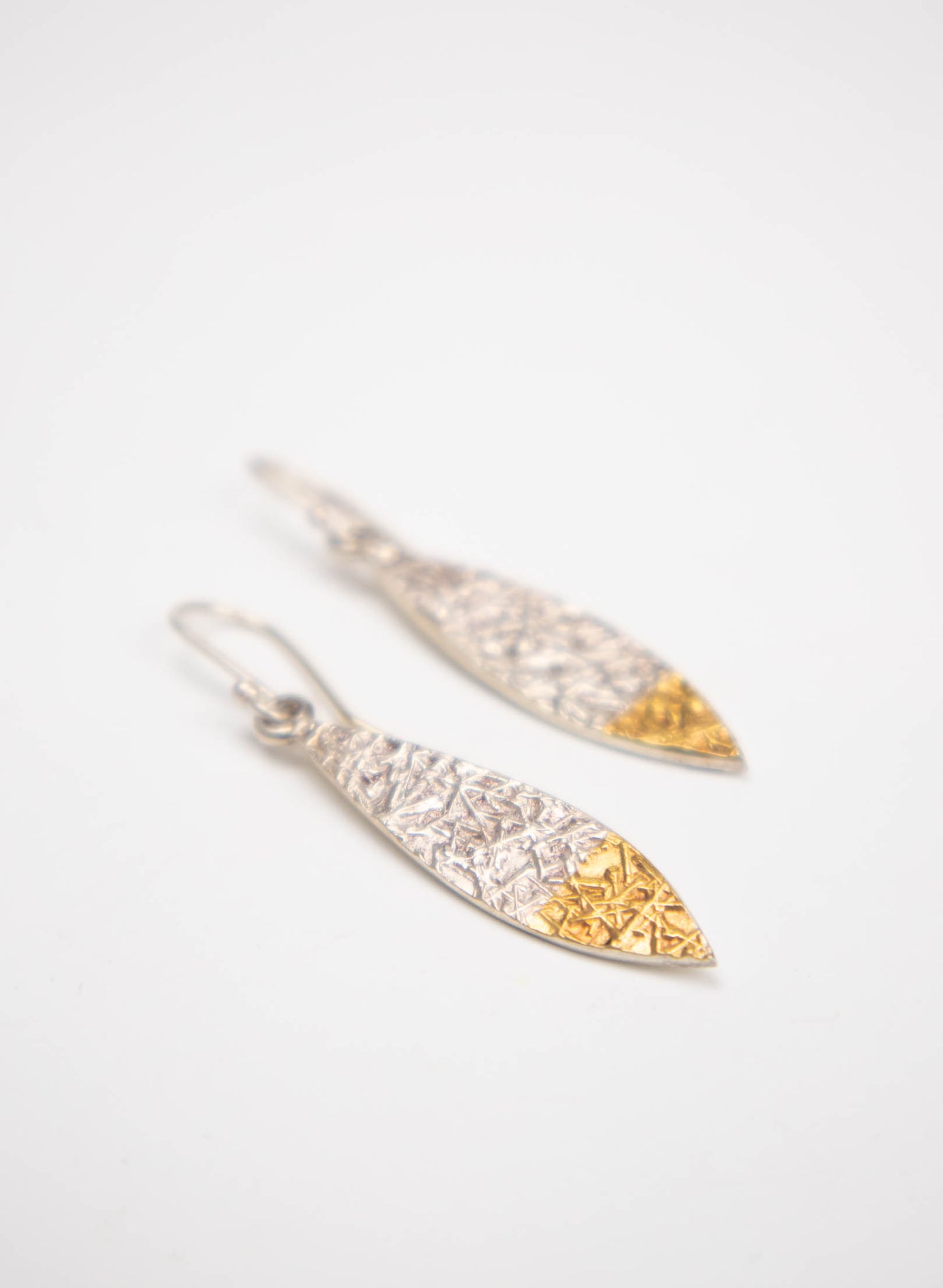 Textured Leaf Earrings