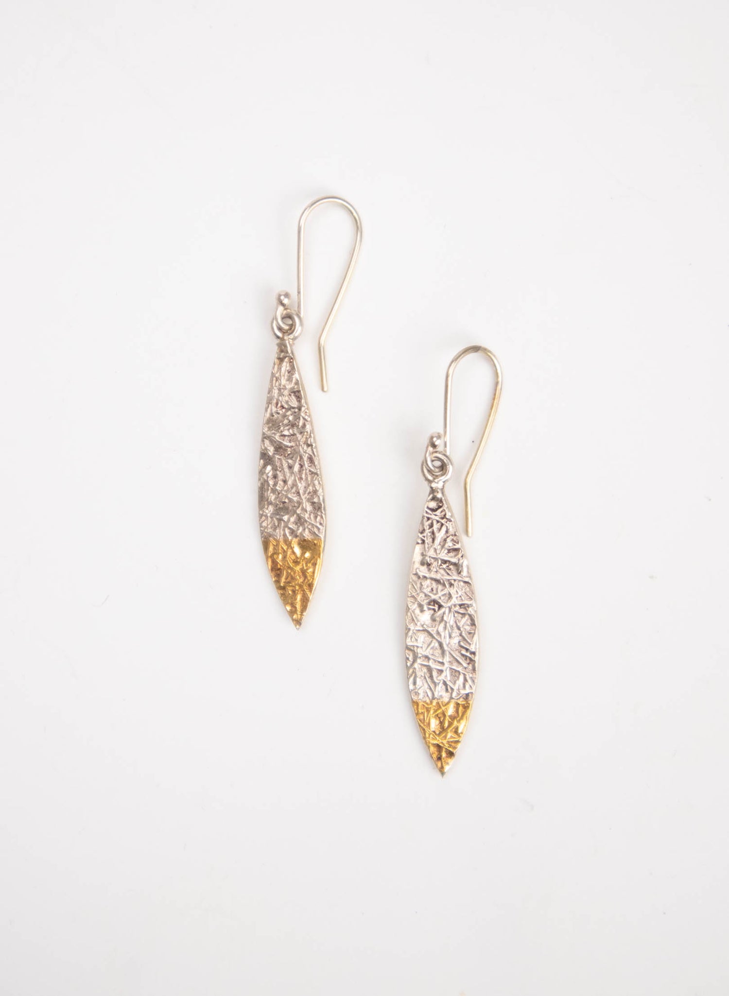 Textured Leaf Earrings