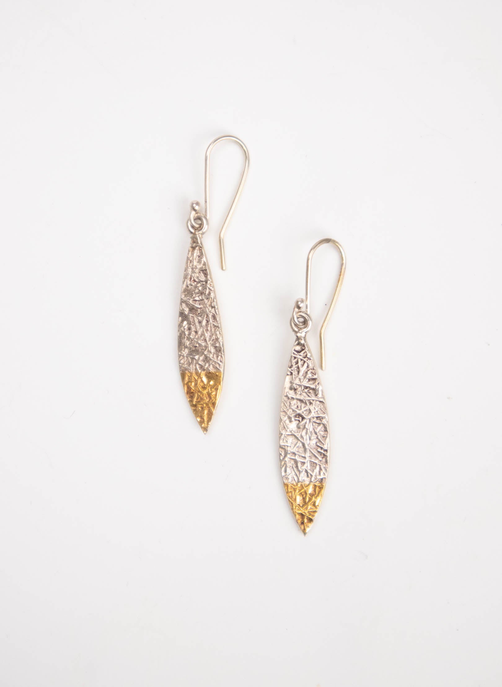 Textured Leaf Earrings