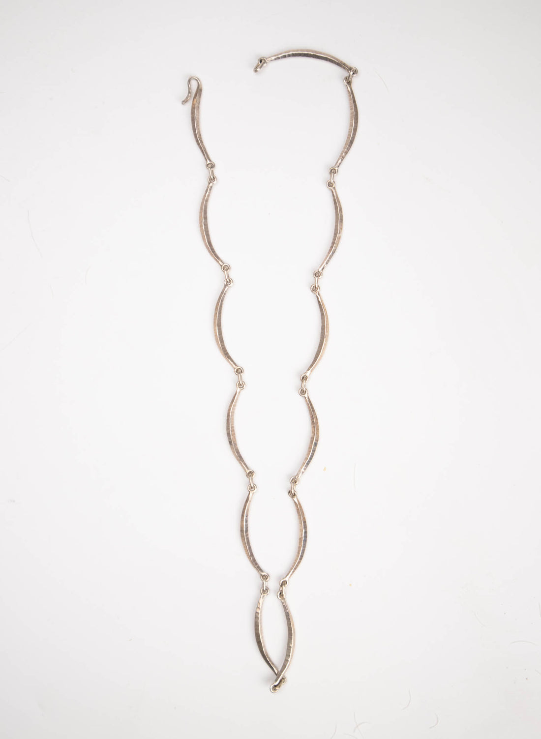 Scalloped Forged Necklace - Sterling Silver