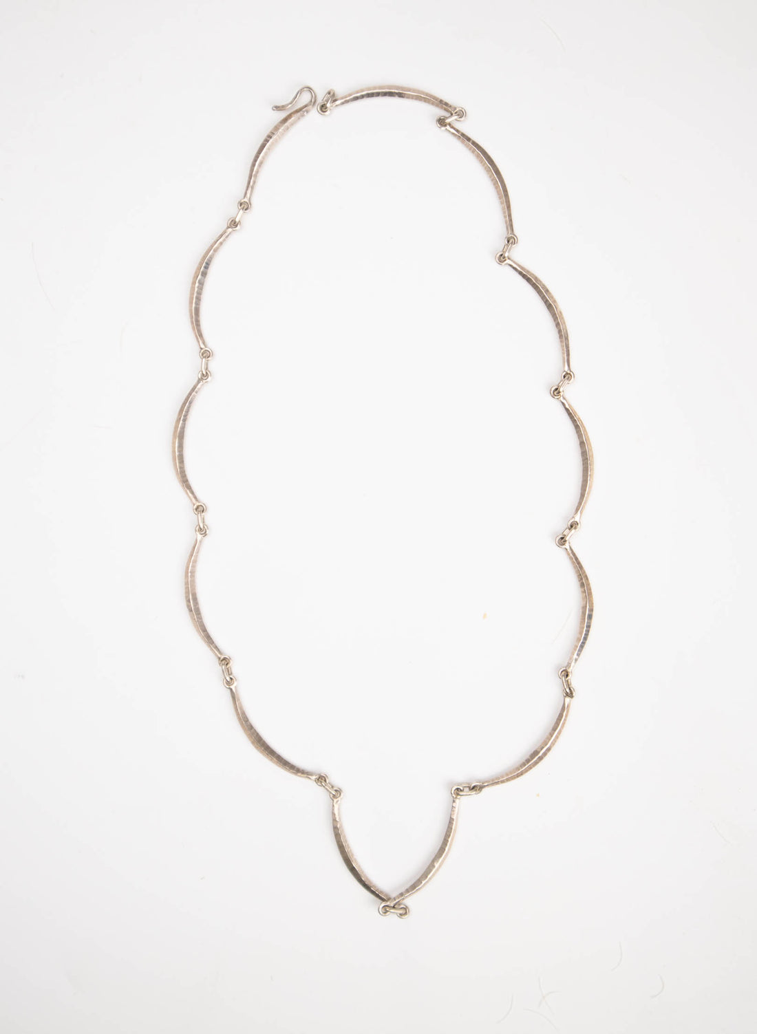 Scalloped Forged Necklace - Sterling Silver