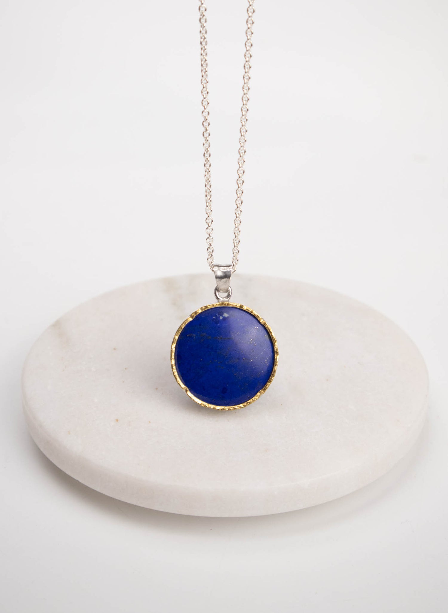 Round Lapis Pendant