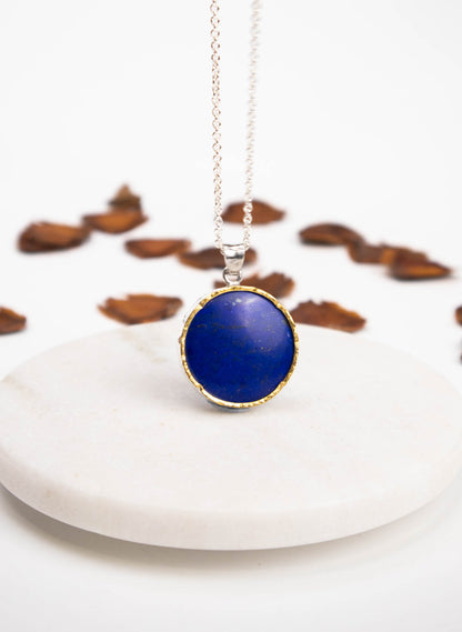 Round Lapis Pendant