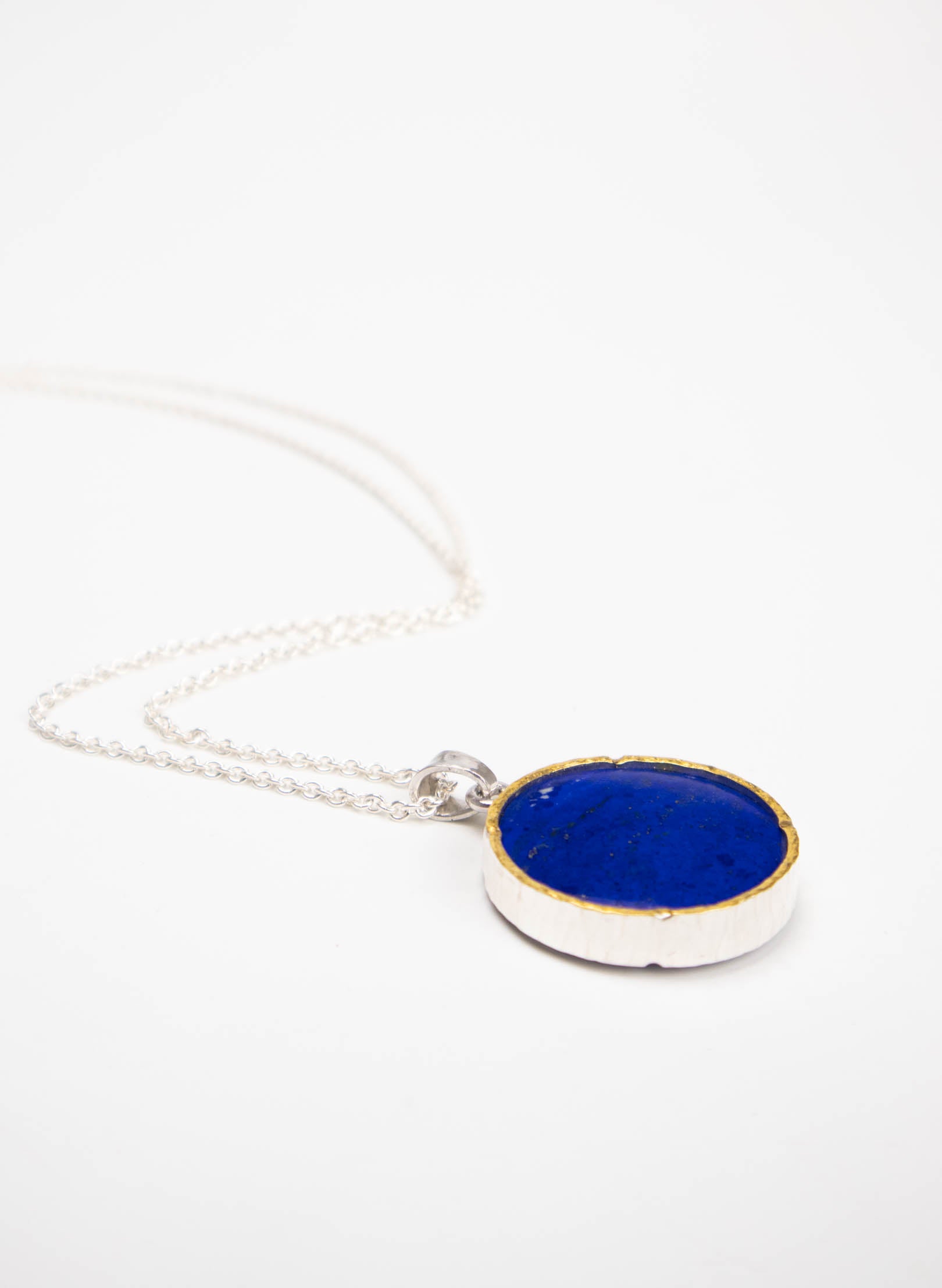 Round Lapis Pendant