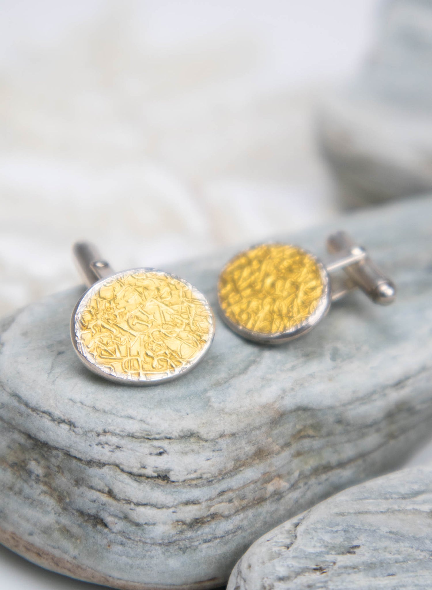 Oval Texture Cufflinks