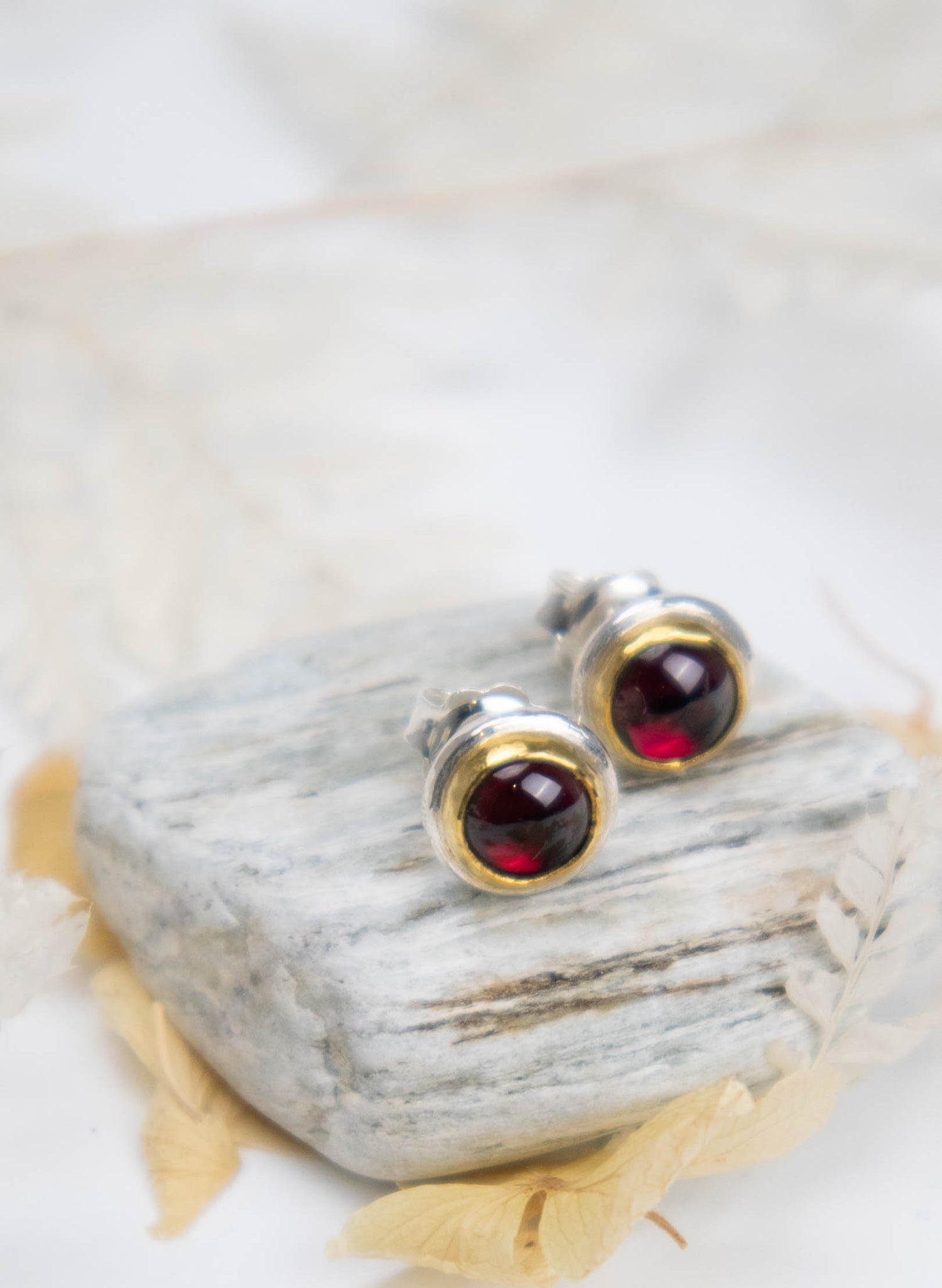 Garnet Stud Earrings