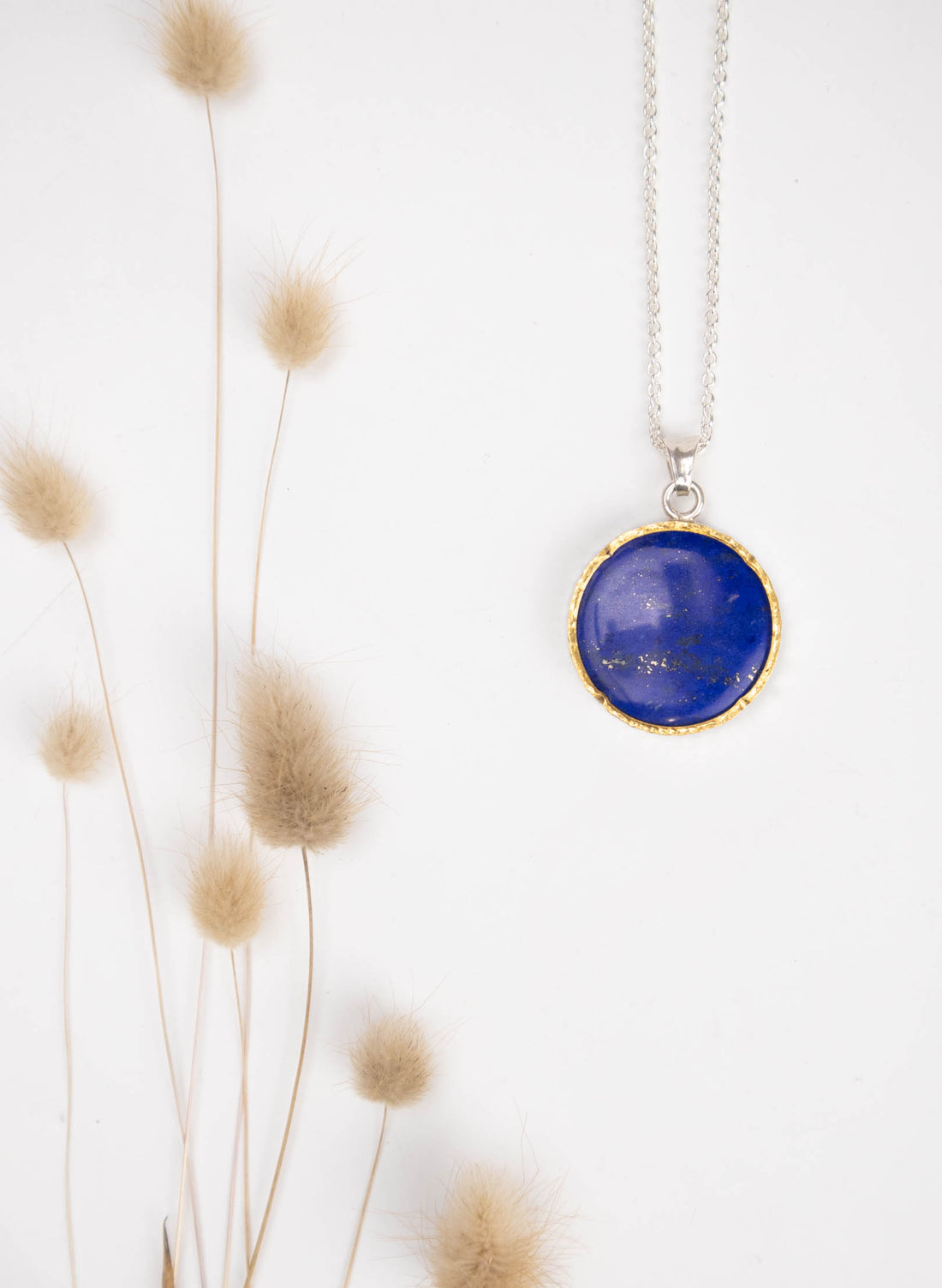 Round Lapis Pendant