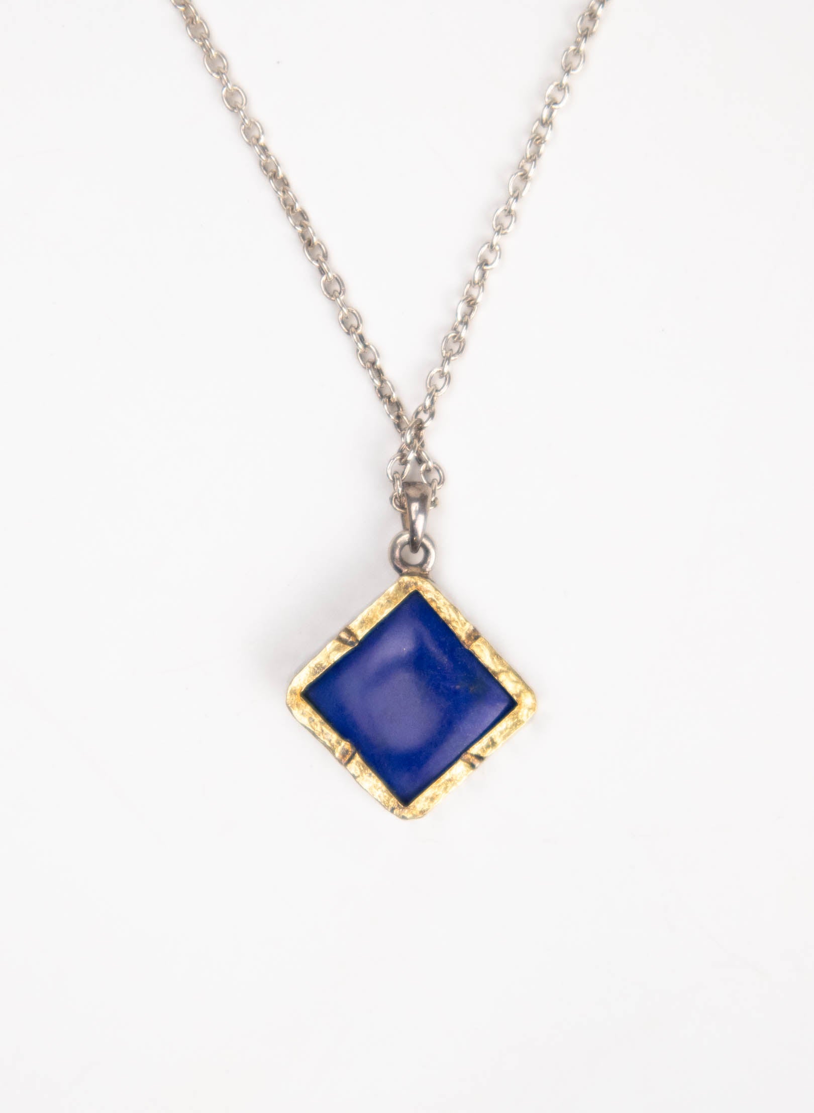 Diamond Lapis Pendant