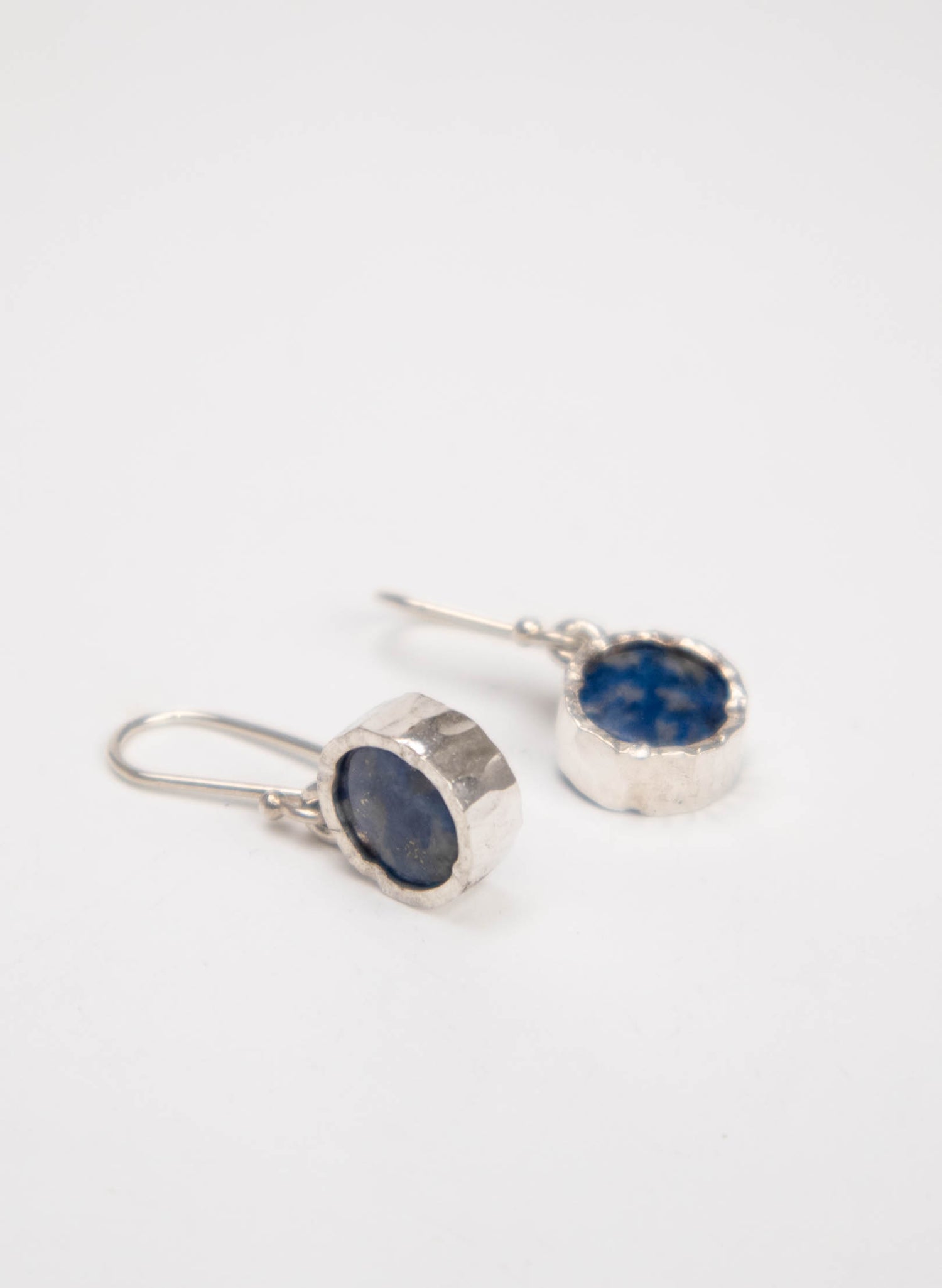 Round Lapis Earrings