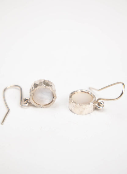 Round Mother of Pearl Earrings