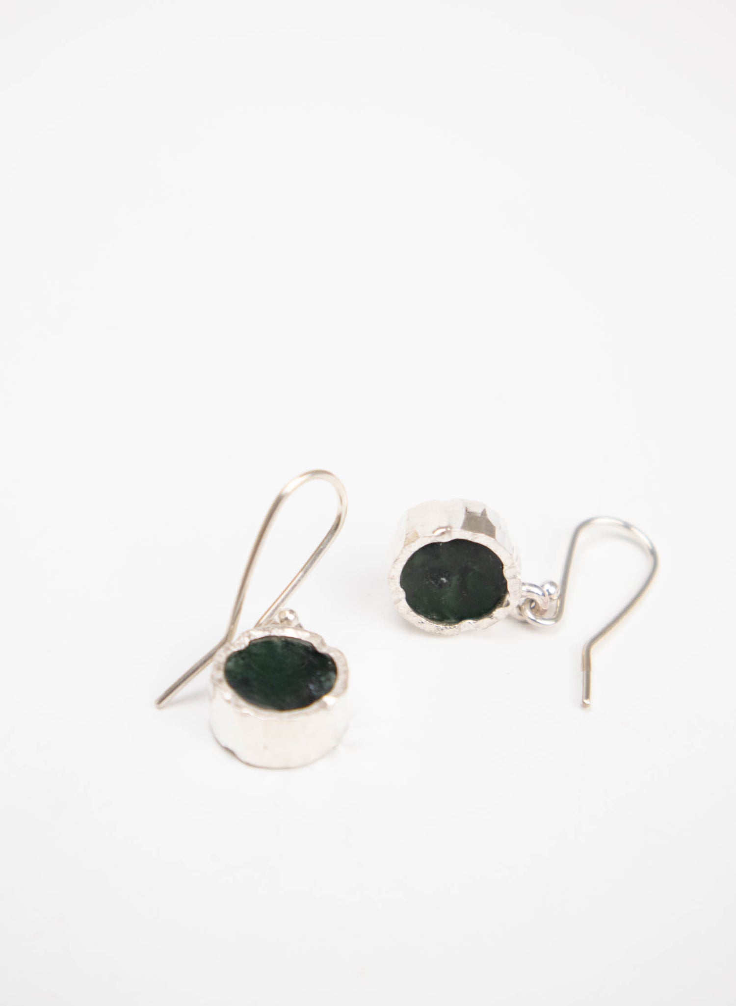 Round NZ Pounamu Earrings