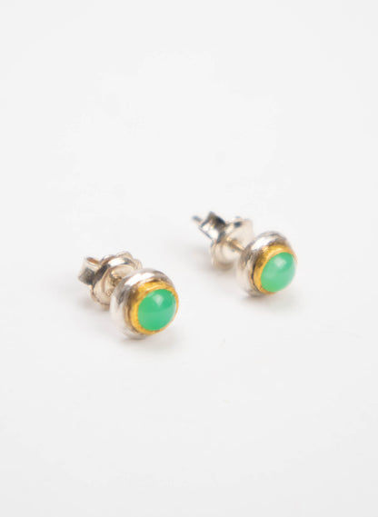 Australian Chrysoprase Stud Earrings