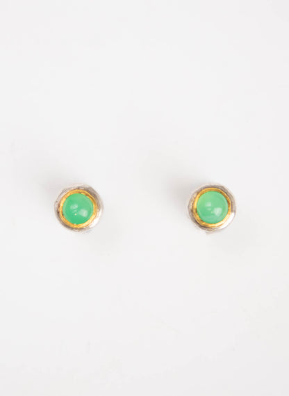 Australian Chrysoprase Stud Earrings