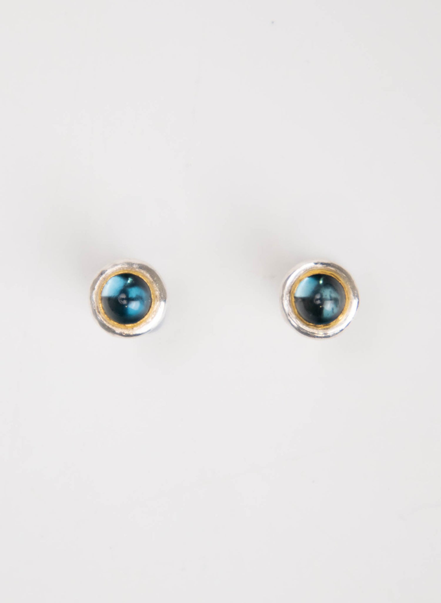 Blue Topaz Stud Earrings