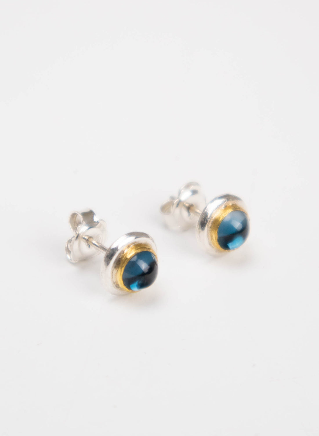 Blue Topaz Stud Earrings