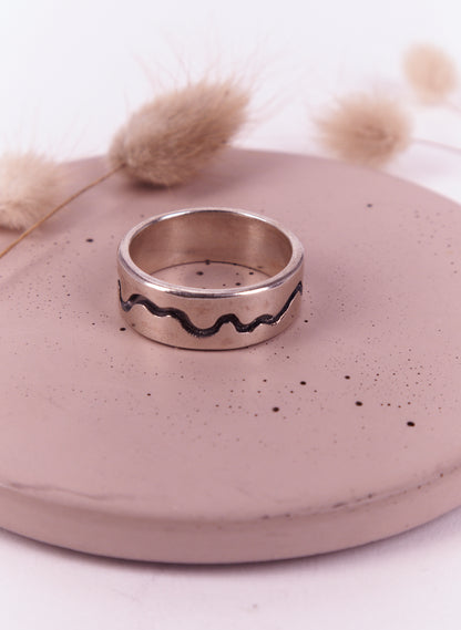 Silver Wave Ring