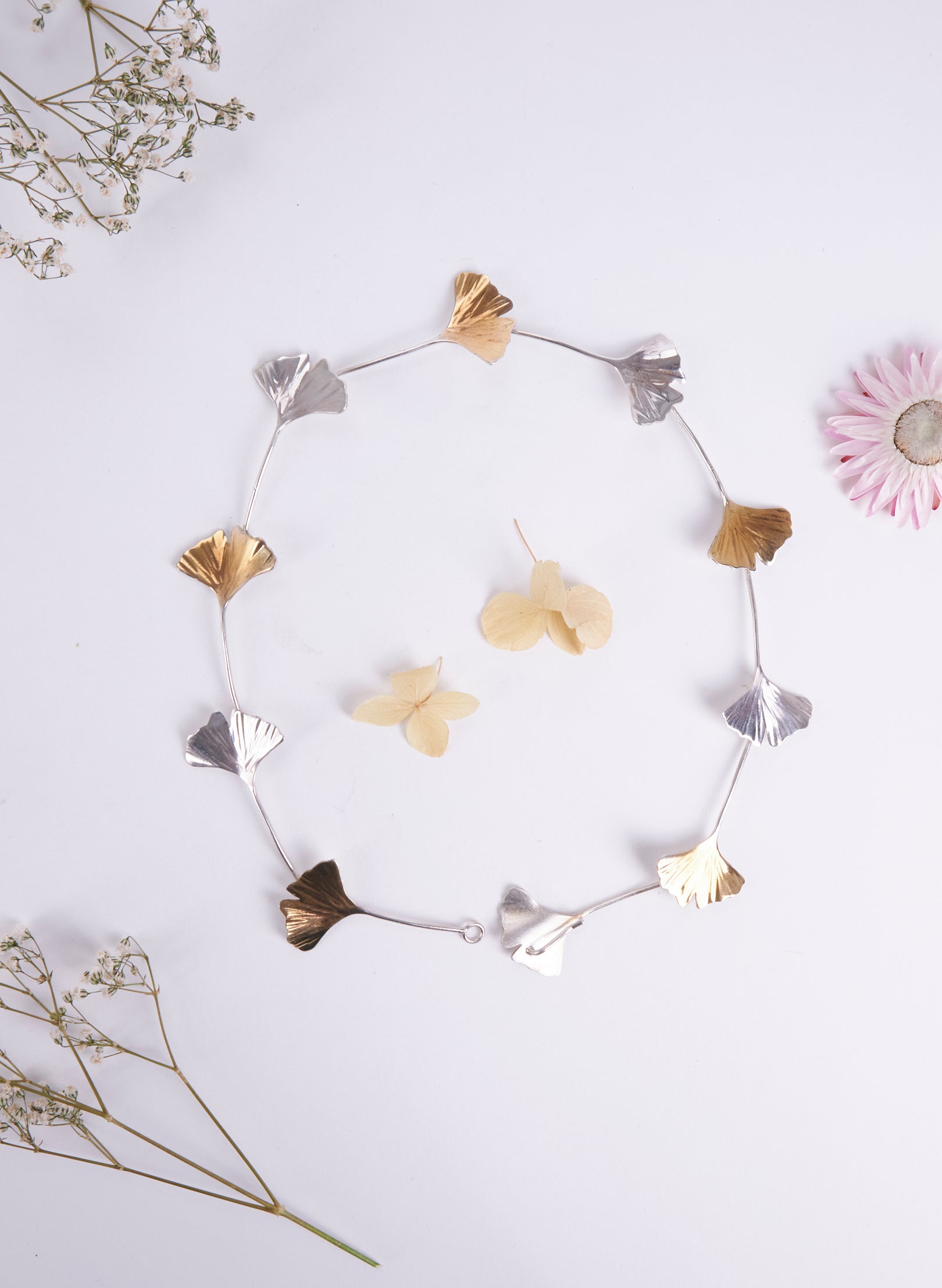 Gingko Leaf Link Necklace