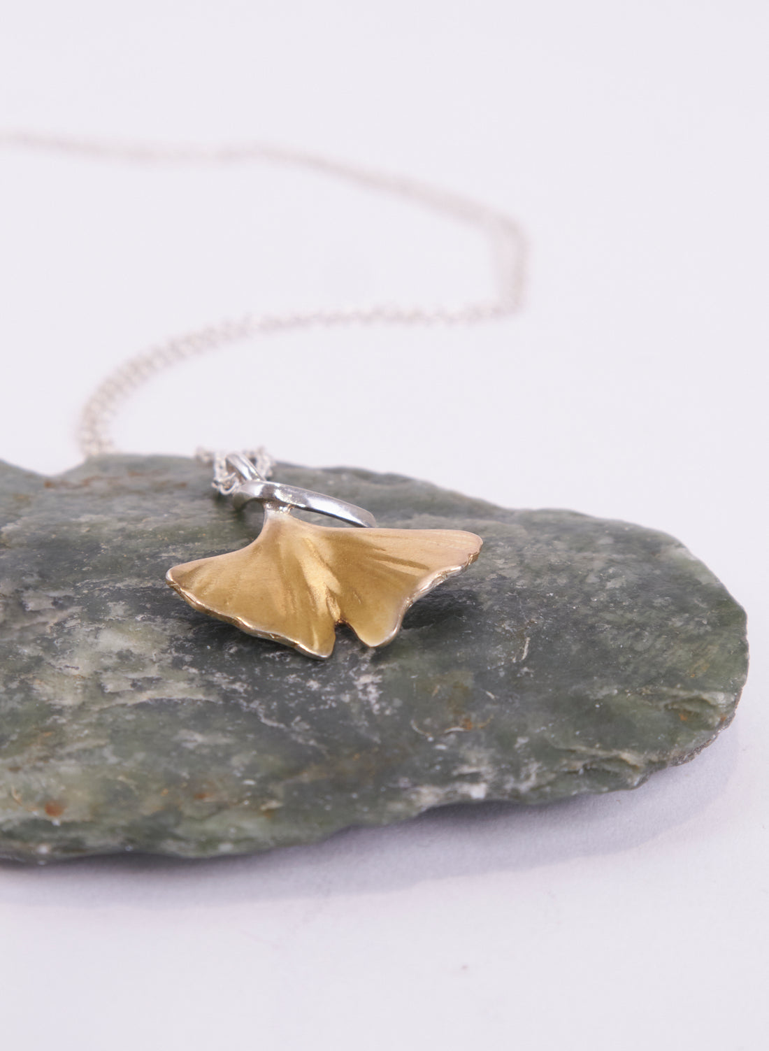 Gold Gingko Leaf Pendant