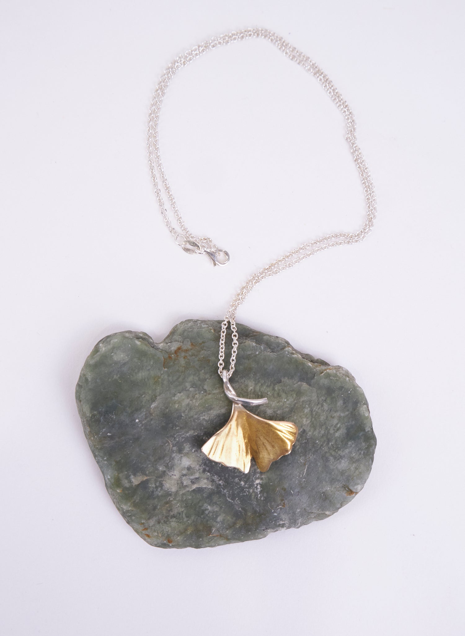 Gold Gingko Leaf Pendant