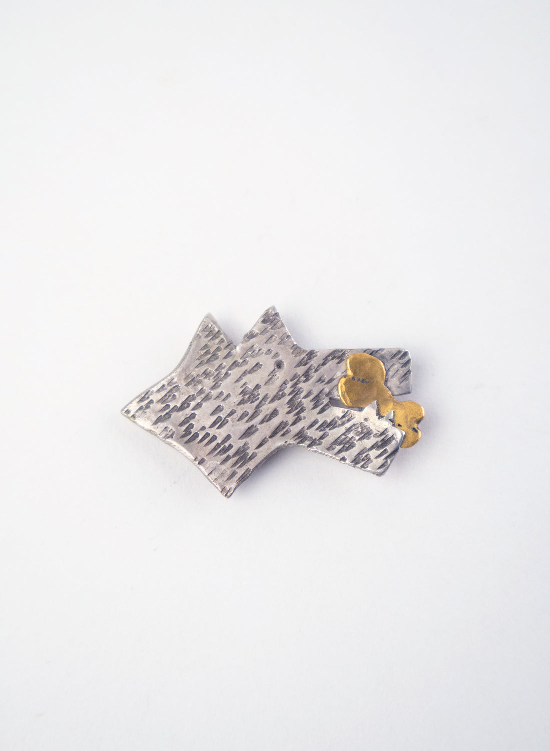 Dog with Bone - 24ct Gold Brooch