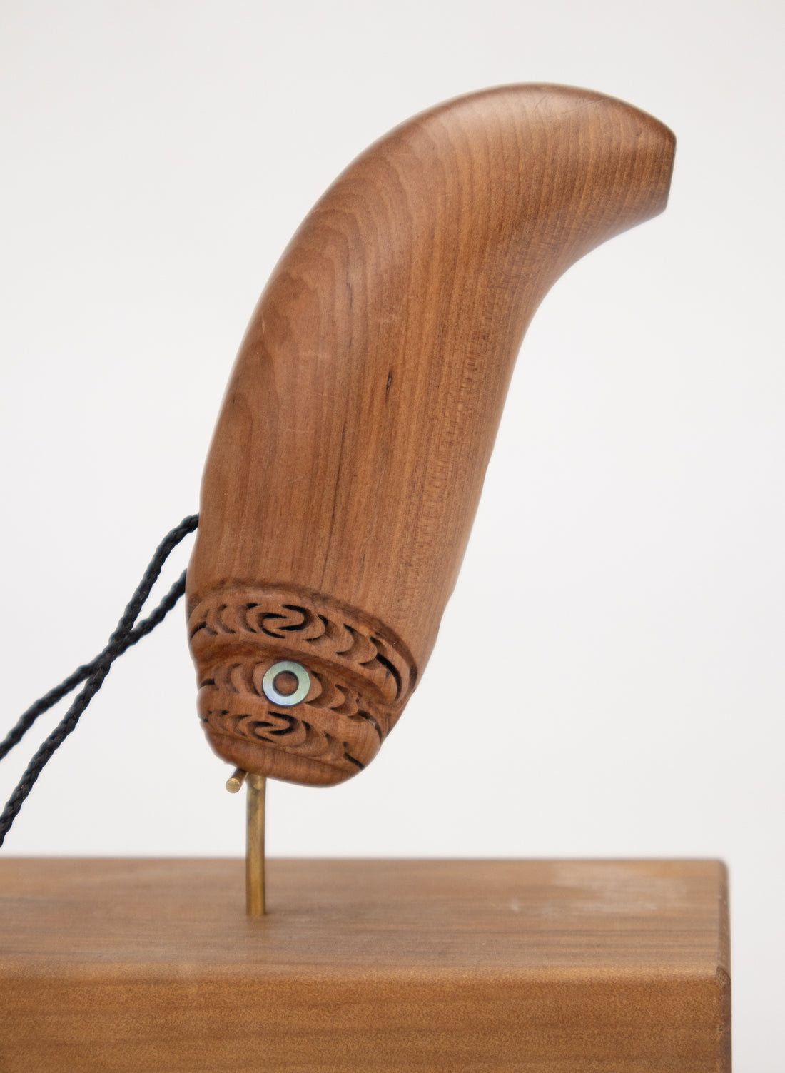 Carved Wooden Nguru on a Stand