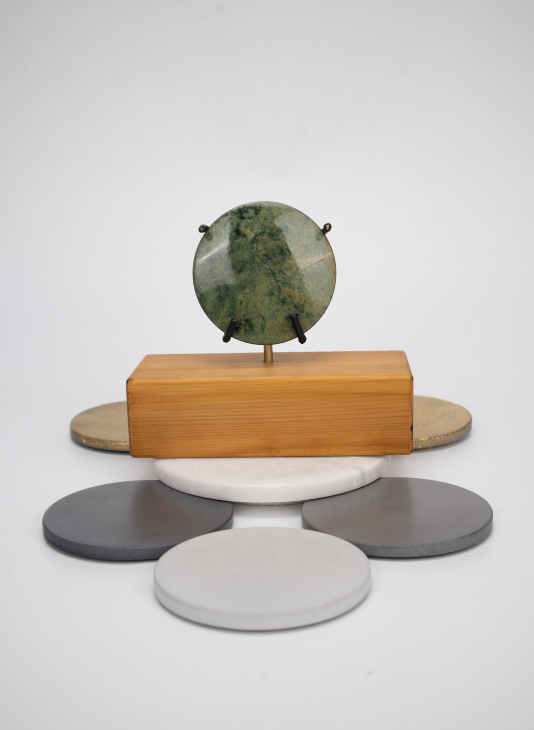 Pounamu Disc on Stand