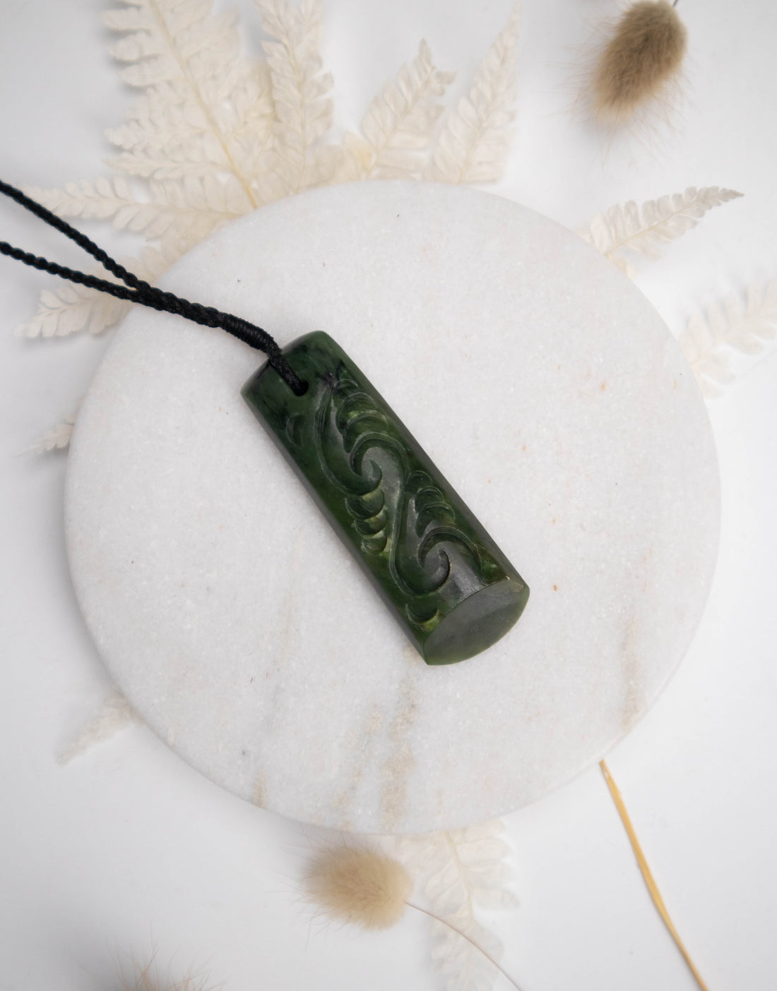 Carved Drop Pounamu Pendant