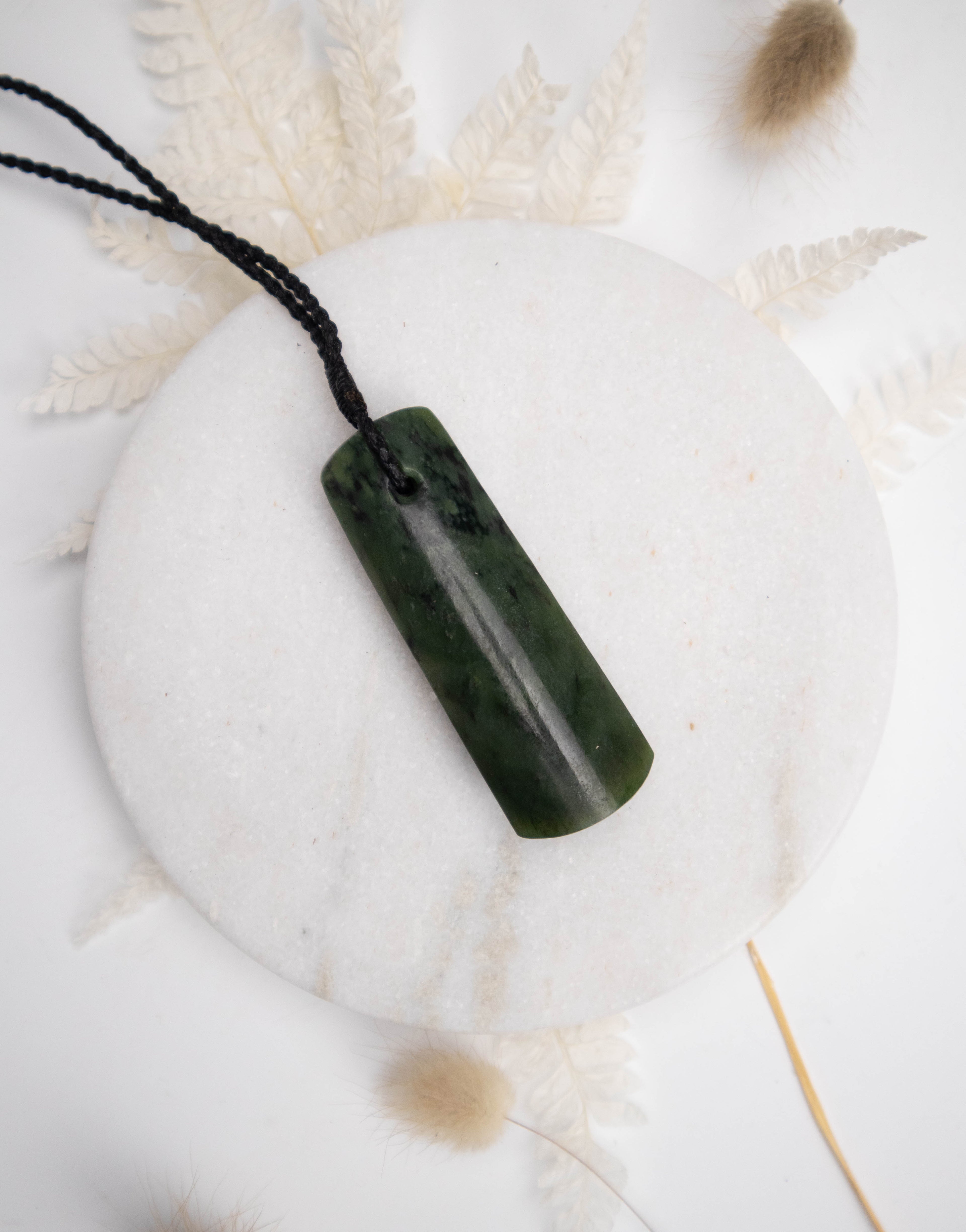 Carved Drop Pounamu Pendant