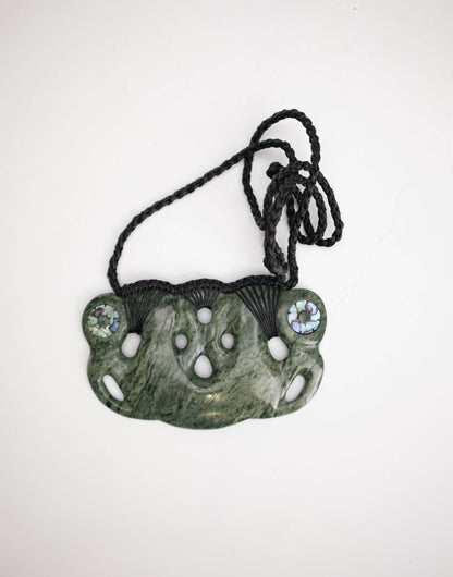 Carved Pounamu Pekapeka Pendant