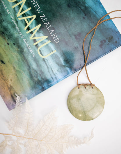 Large Bound Pounamu Shield Pendant