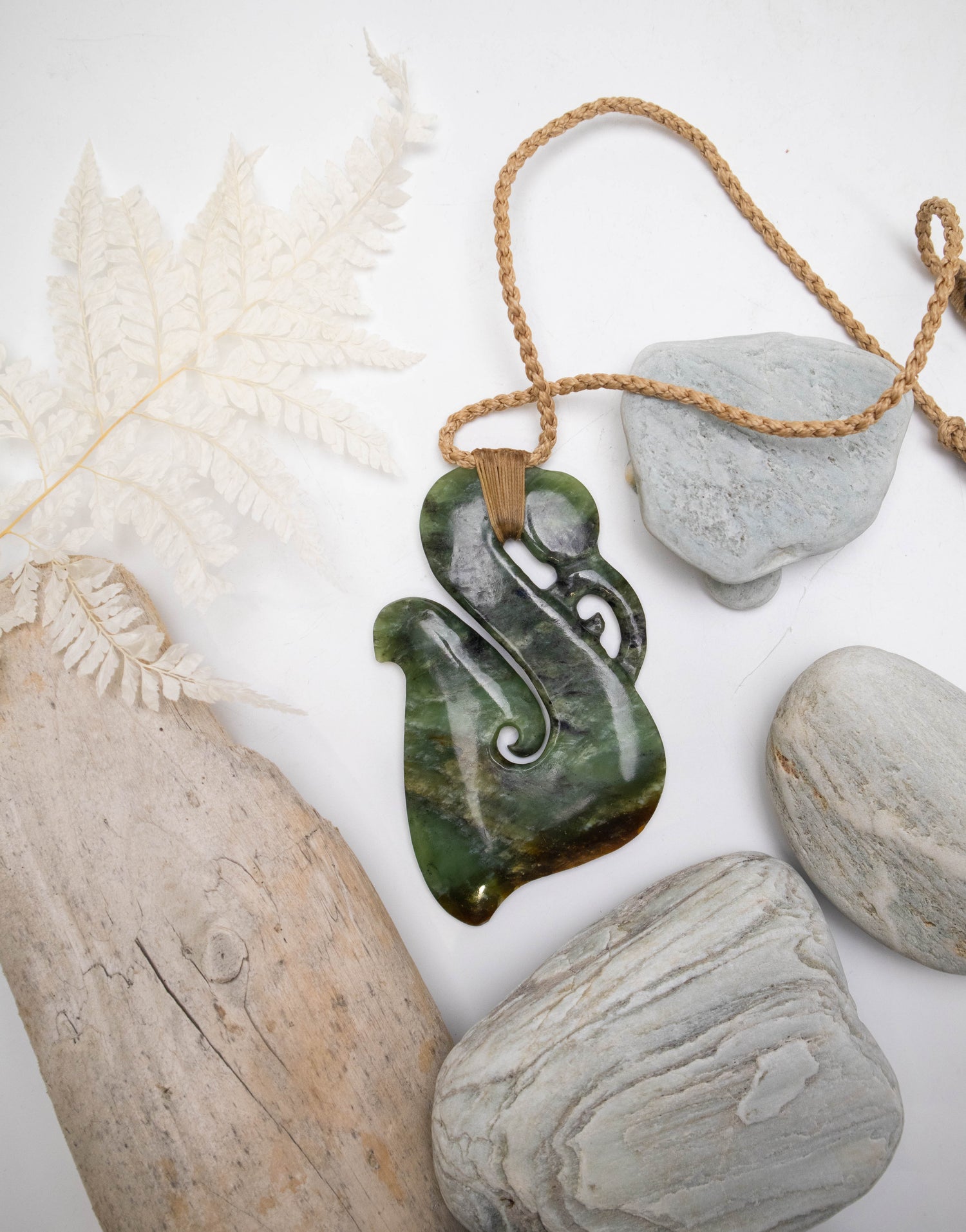 Carved Pounamu Manaia Pendant