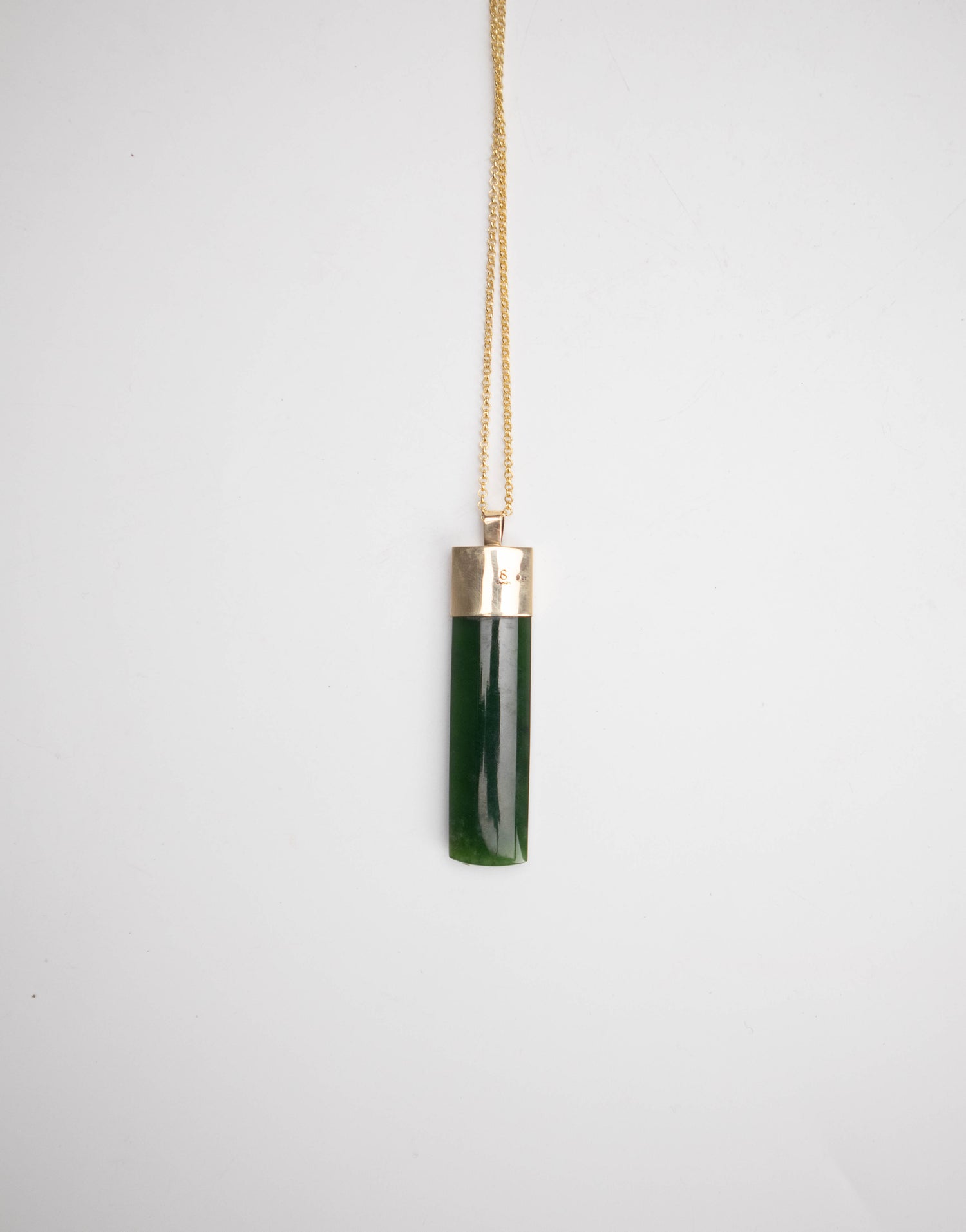 Pounamu Pendant with Gold Clasp