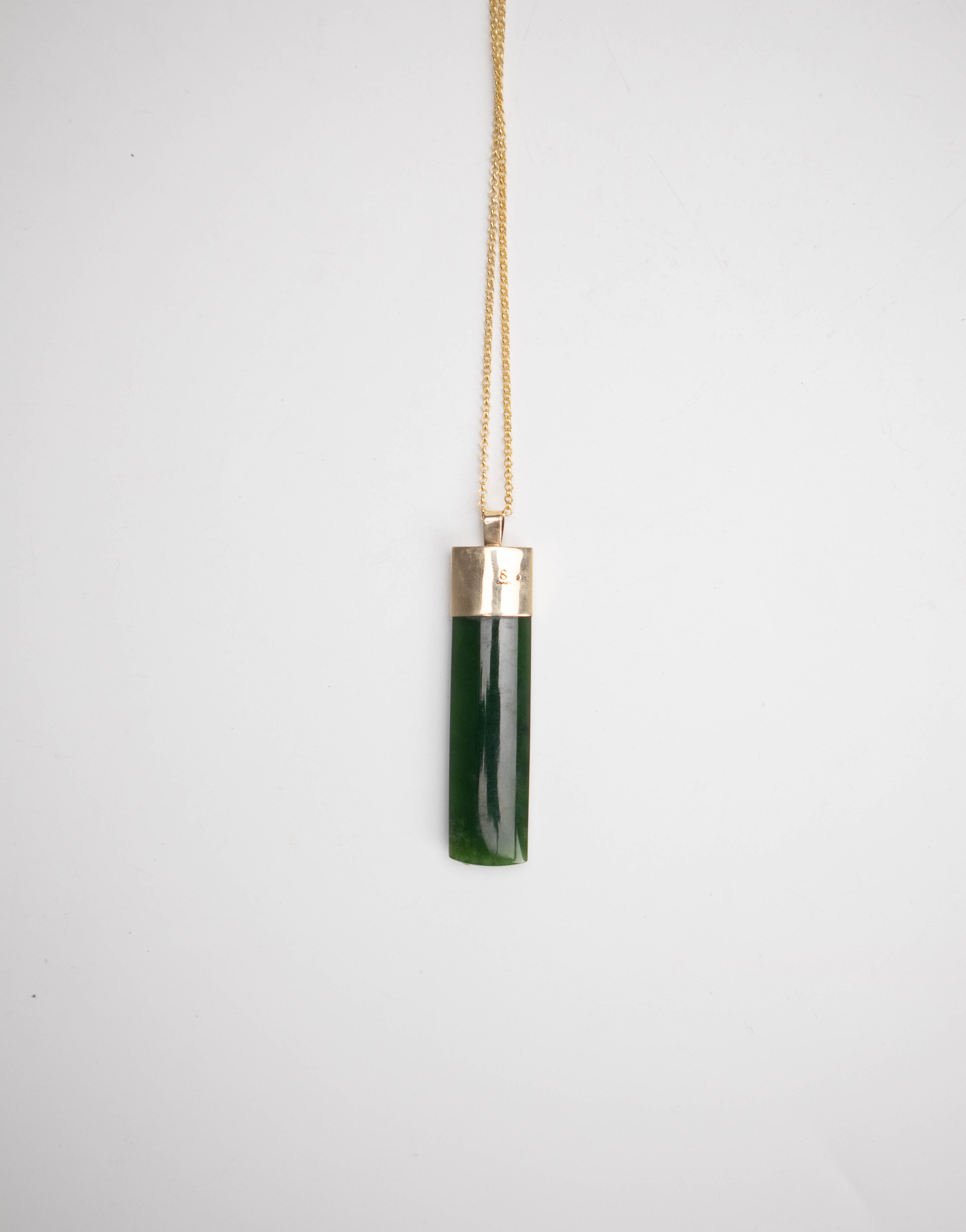 Pounamu Pendant with Gold Clasp