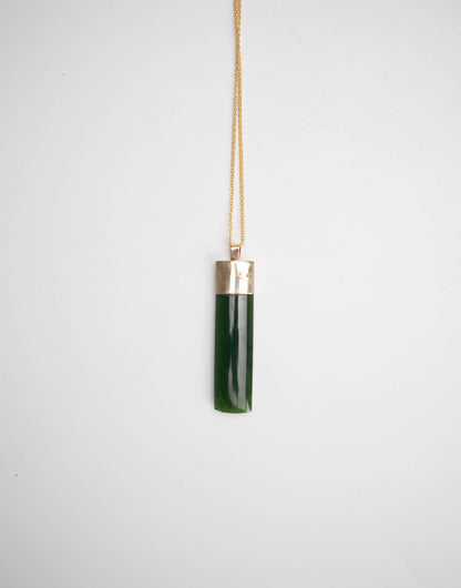 Pounamu Pendant with Gold Clasp