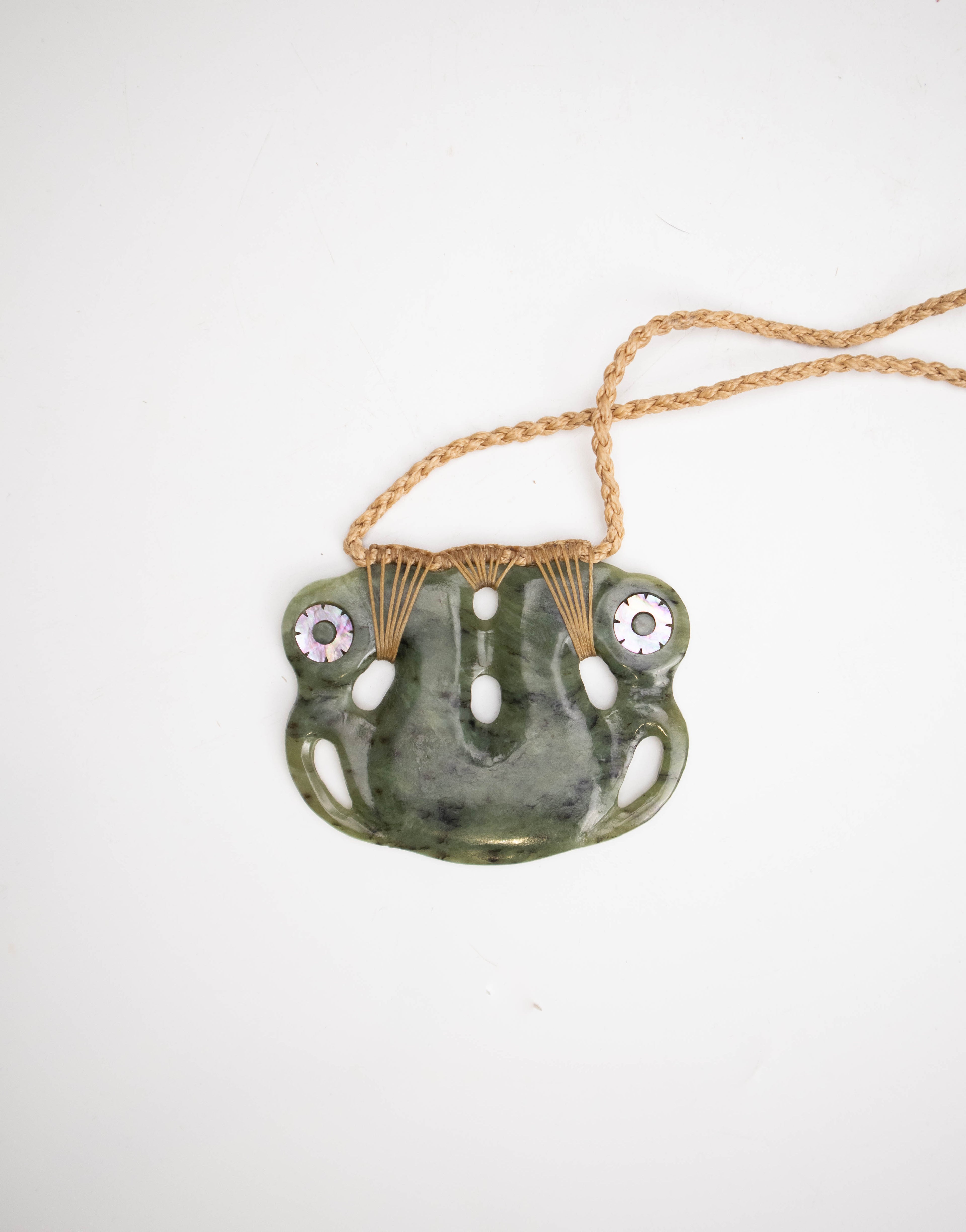 Carved Pounamu Pekapeka Pendant