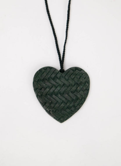 Pounamu Woven Heart Pendant