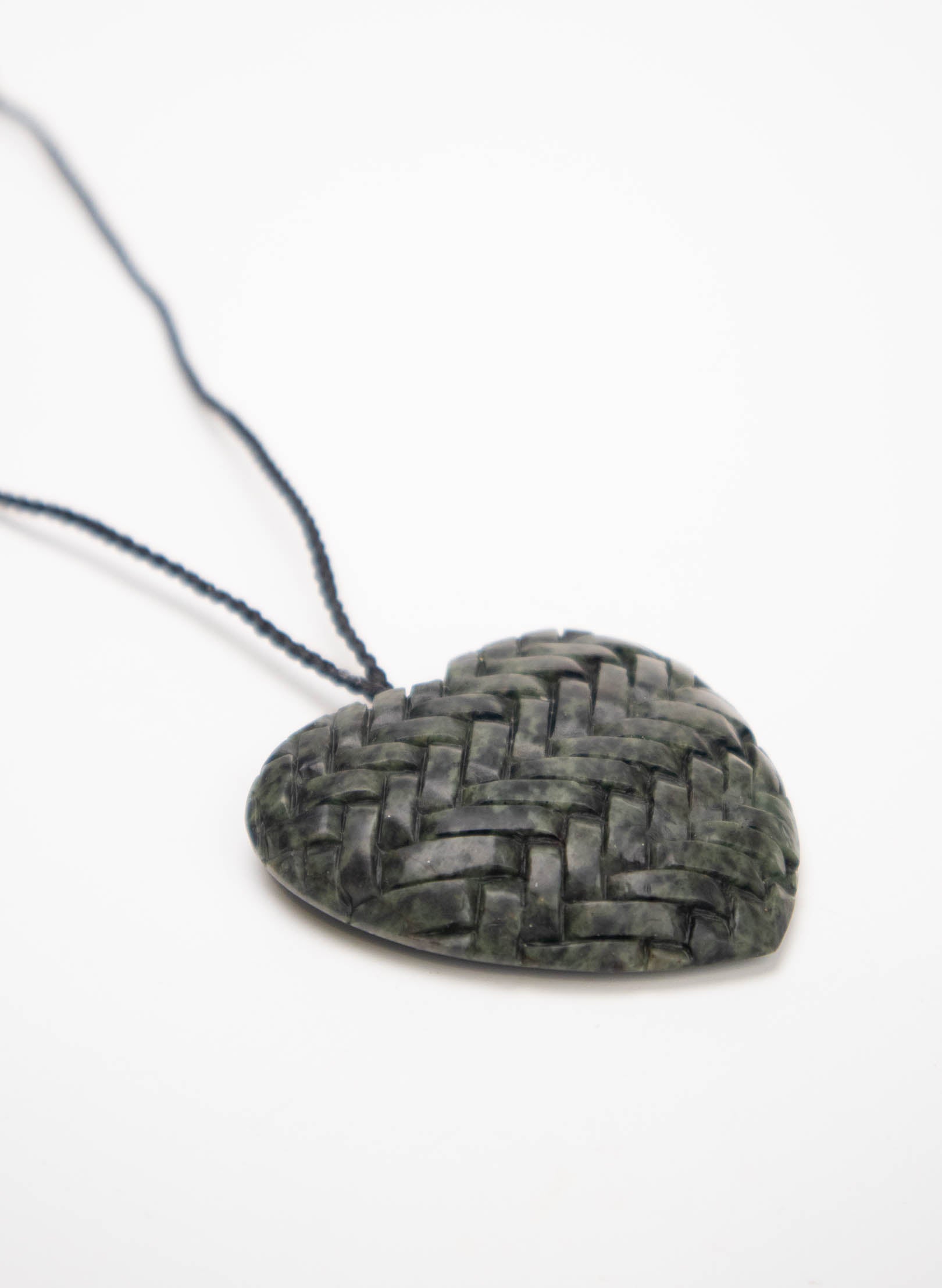 Pounamu Woven Heart Pendant