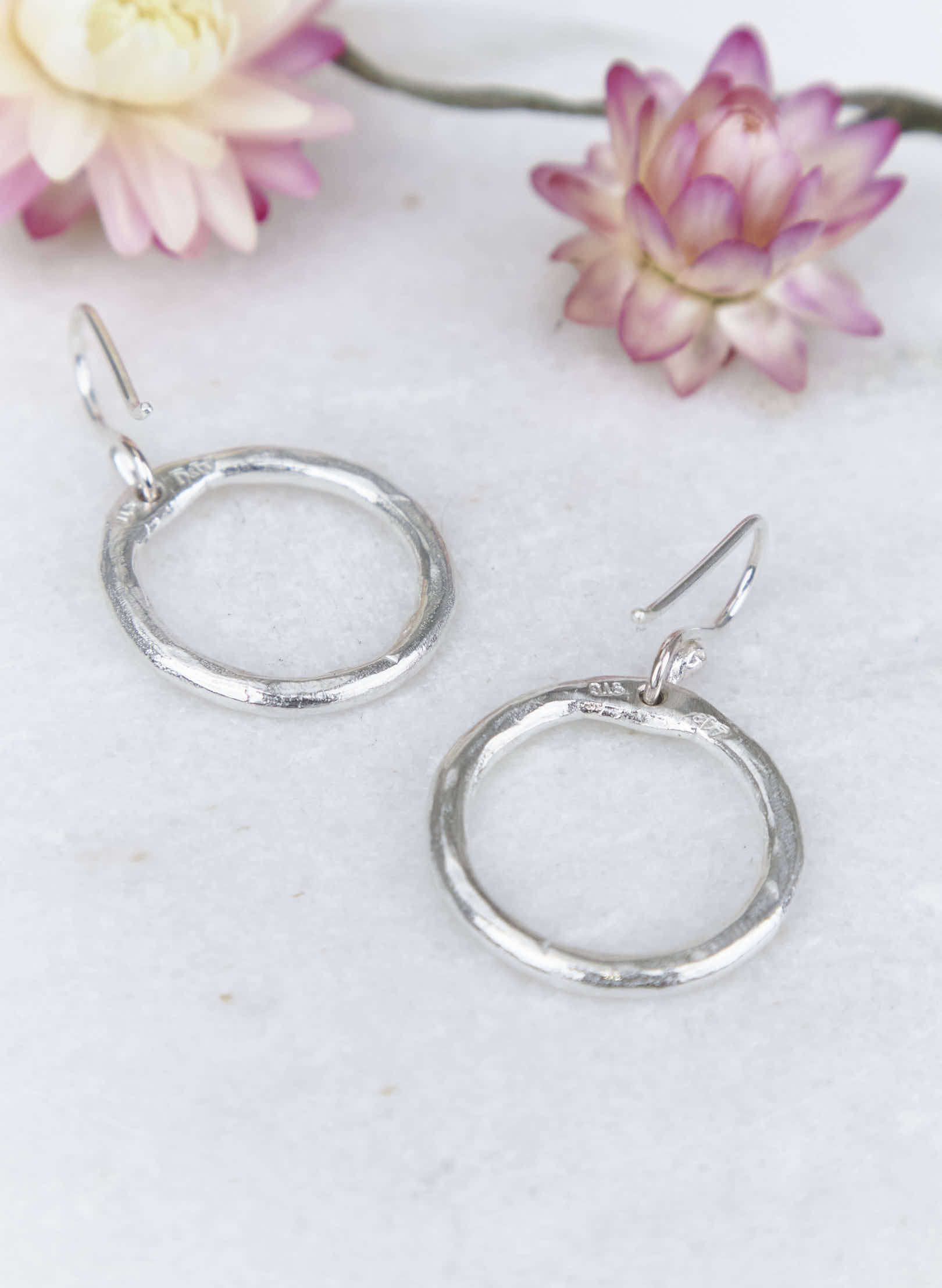 Organic Silver Earrings