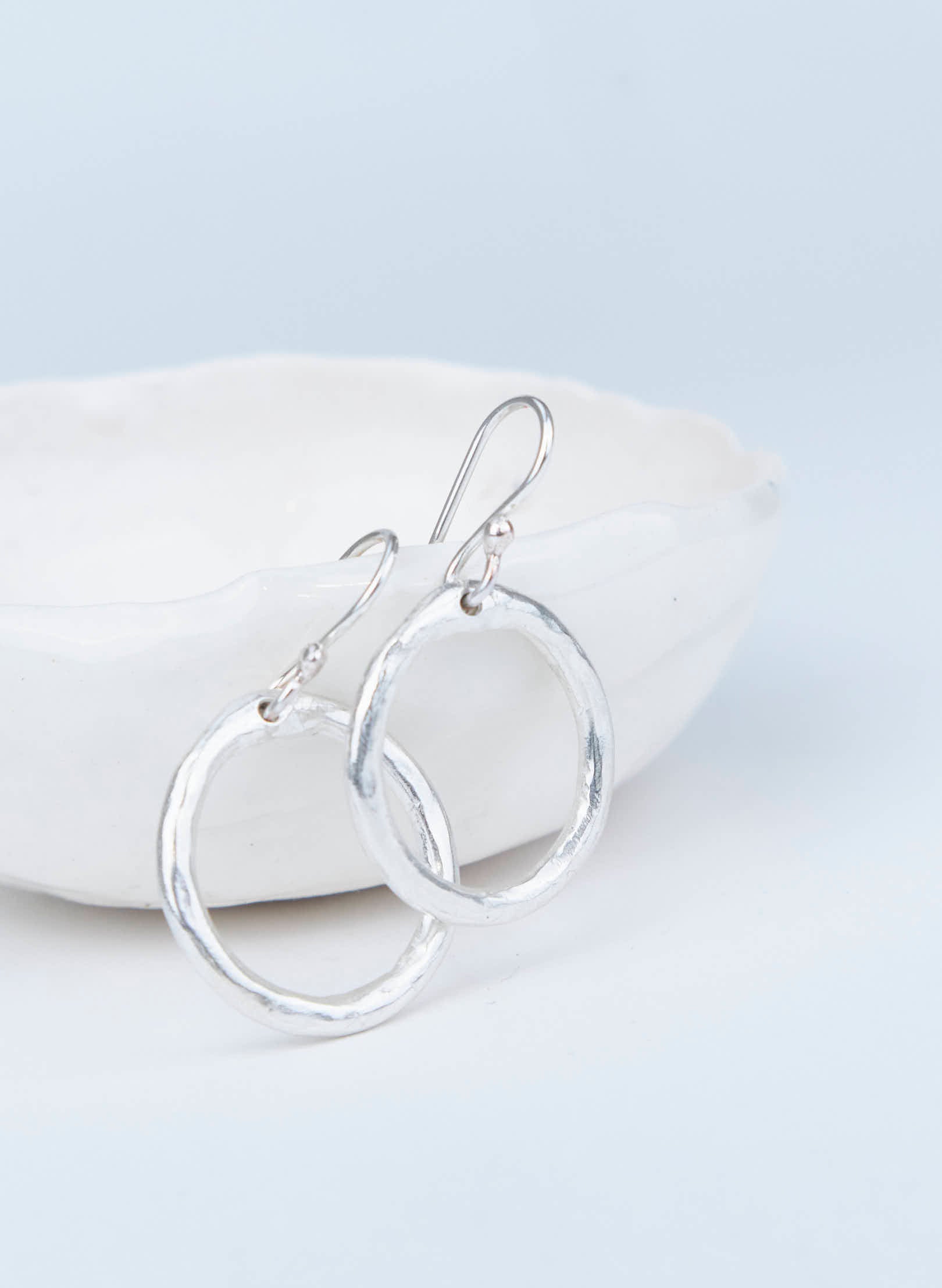 Organic Silver Earrings