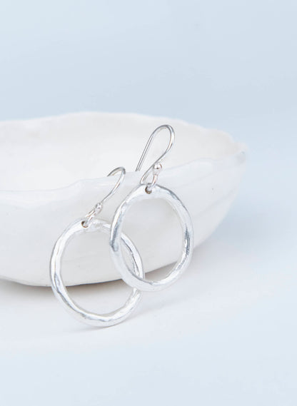 Organic Silver Earrings