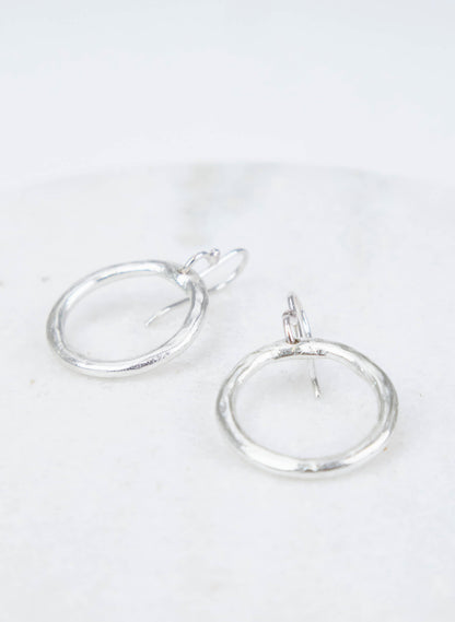 Organic Silver Earrings