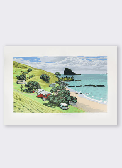 Motukahakaha (Paradise Bay) - Screen Print