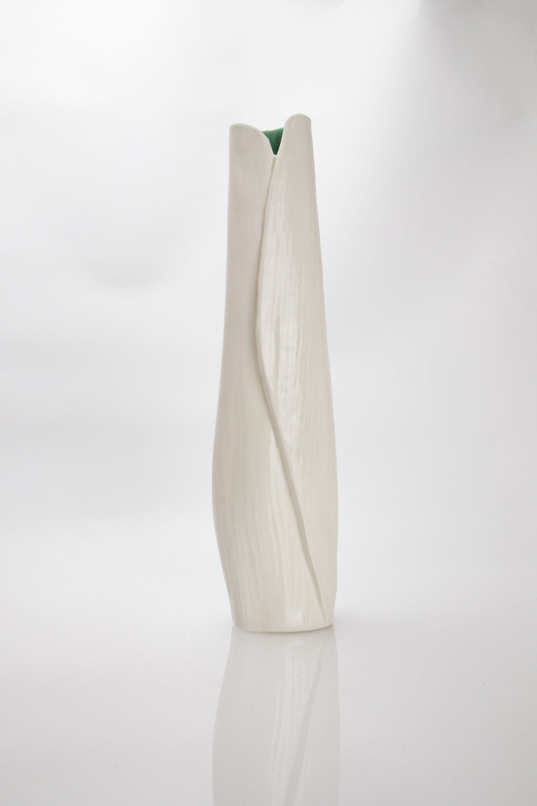 Nikau Vase 4 - Verdigris