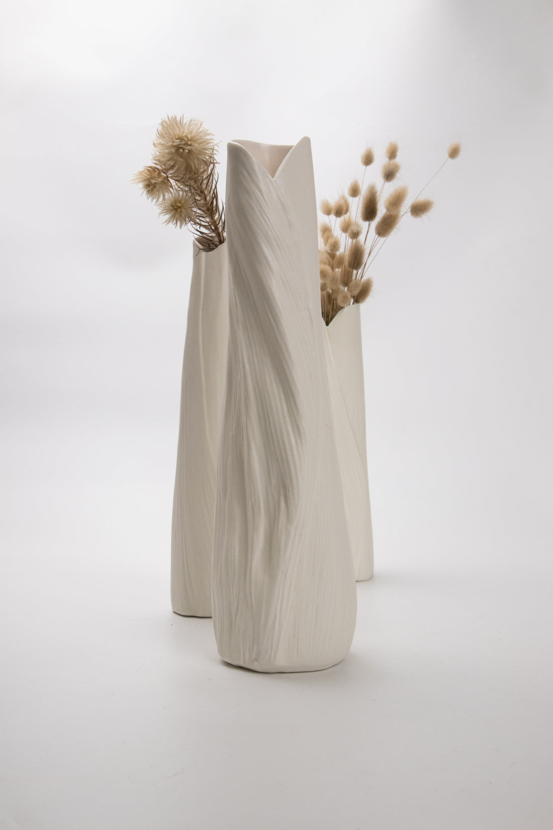 Nikau Vase 5 - White