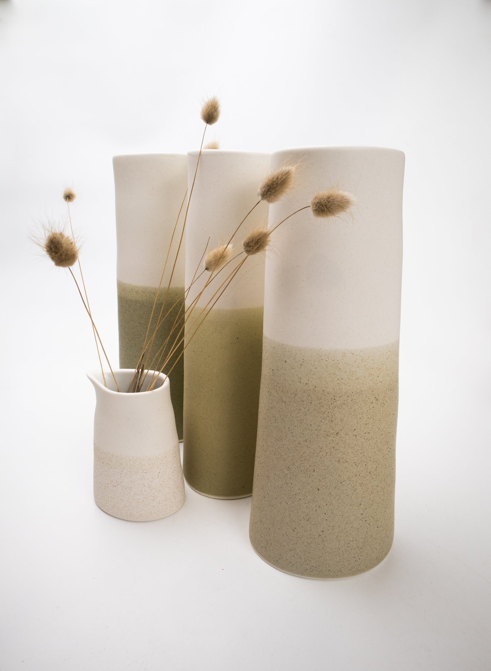 Extra Tall Vase - Green Sand