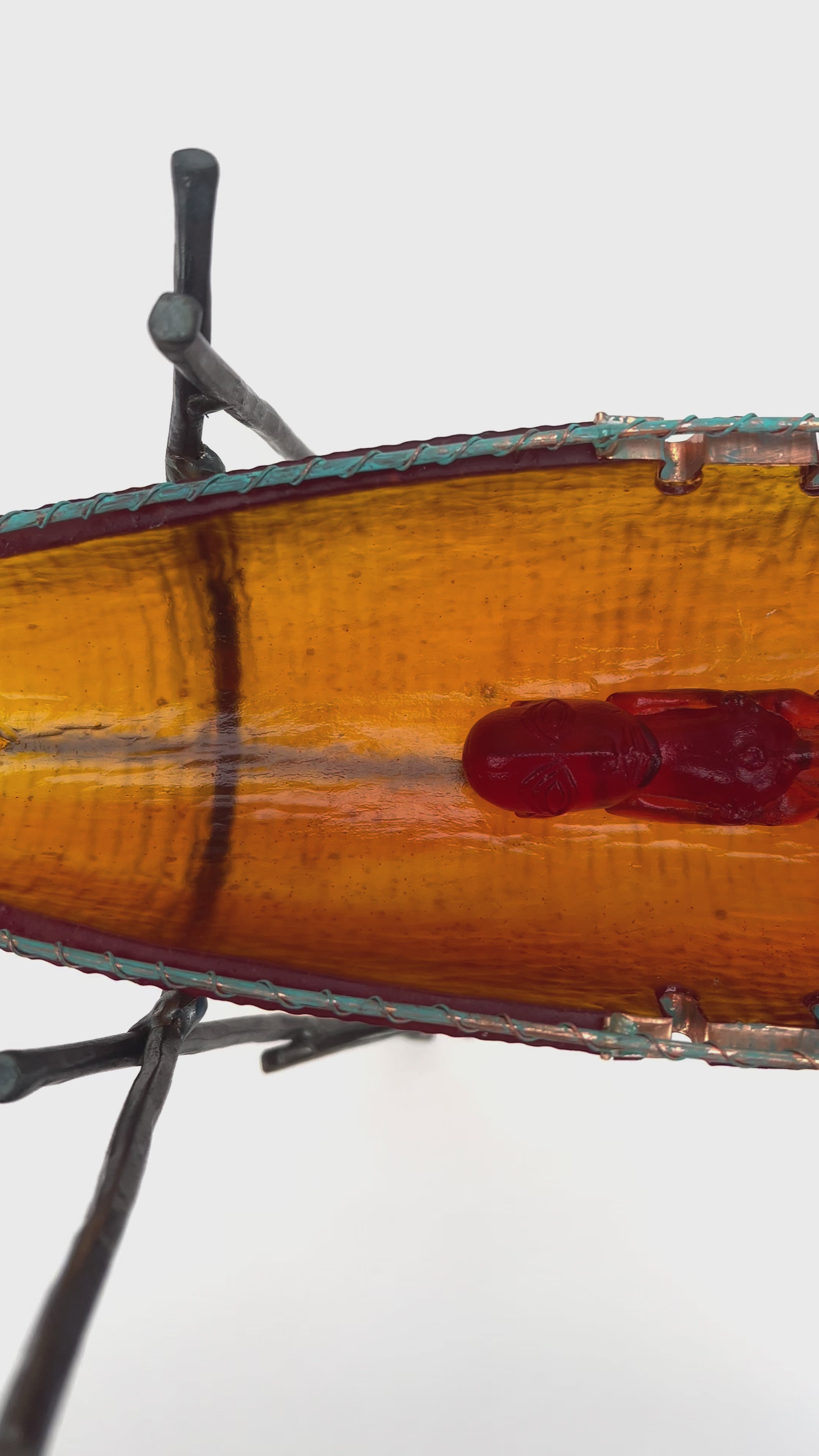 Red Double Manaia Canoe