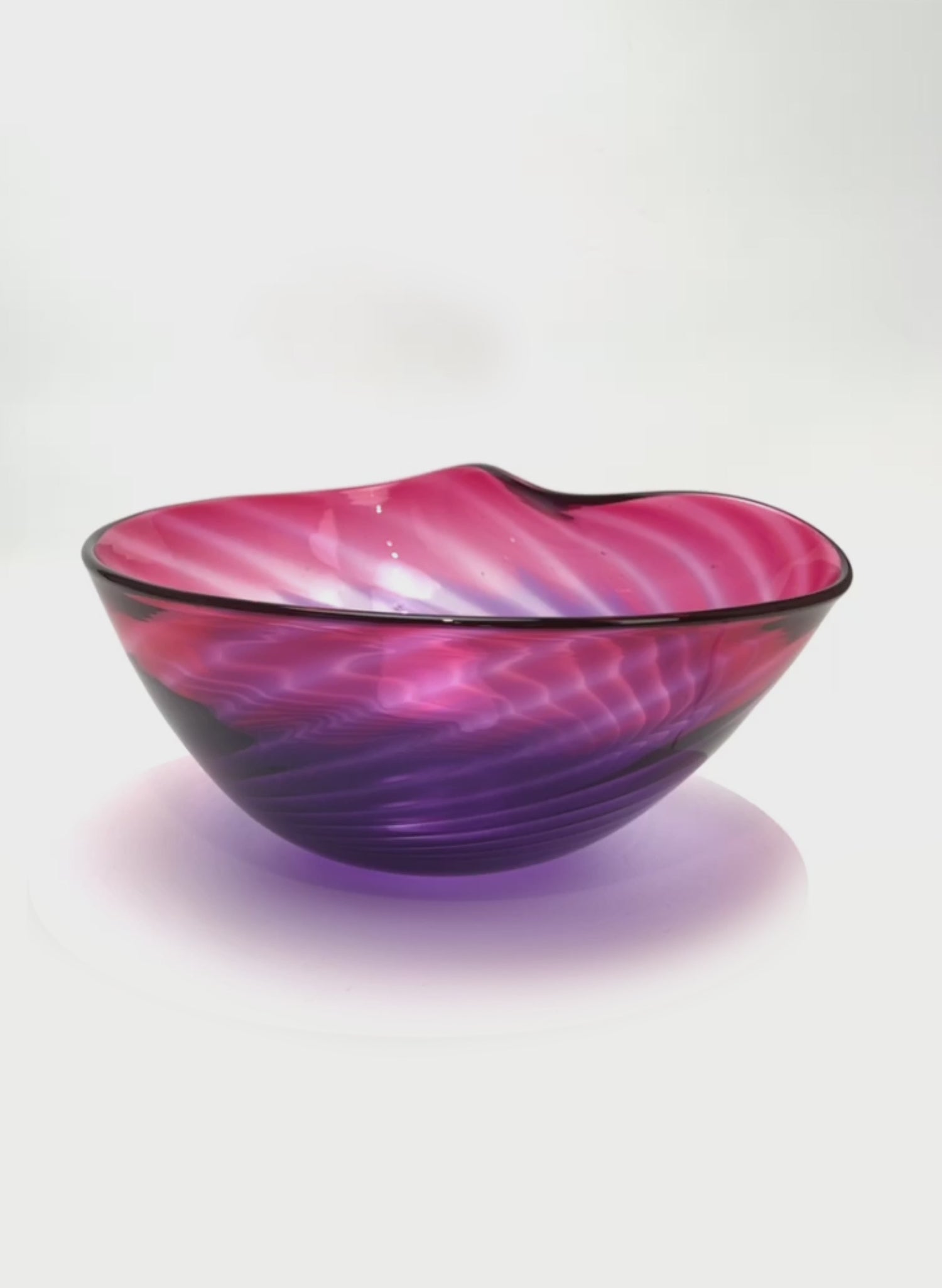 Feather Bowl - Purple Rose